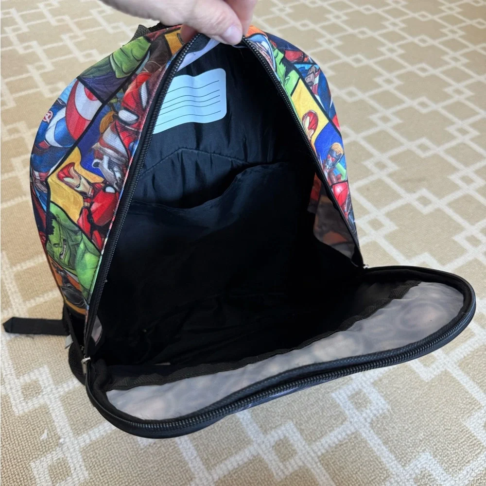 Marvel Avengers Backpack Kids School Bag Travel Summer Camp Black Multicolor